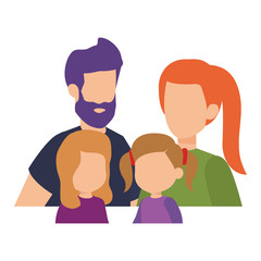 parents couple with daughters characters