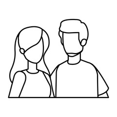 couple avatar characters icons