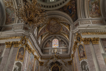 Fototapeta na wymiar Ornate European Church ceiling