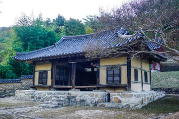 Traditional South Korean buildings. Former school building
