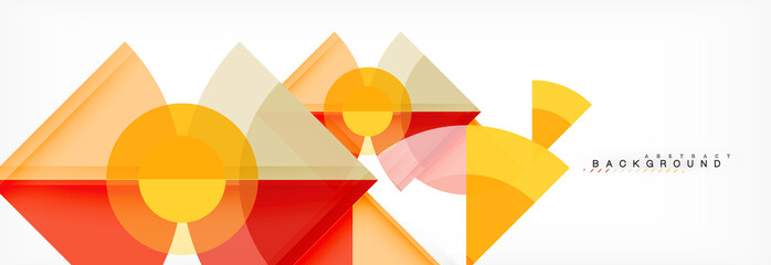 Trendy circles composition geometric background