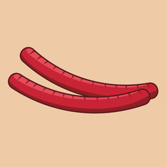 Sausage vector design illustration