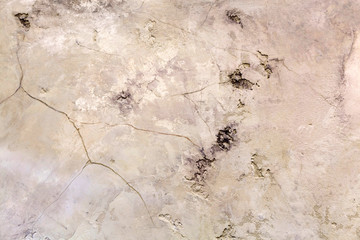 Fragment of decorative plaster on the wall - Map under a natural stone. Modern design and decor