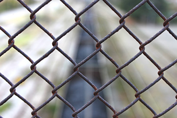 Fototapeta premium Close-up of iron mesh