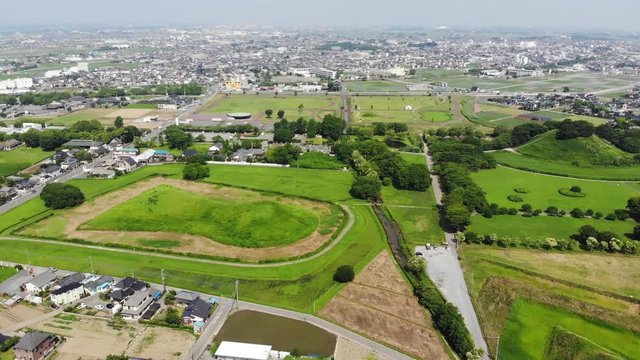 ドローン空撮　日本の古墳　埼玉古墳群
