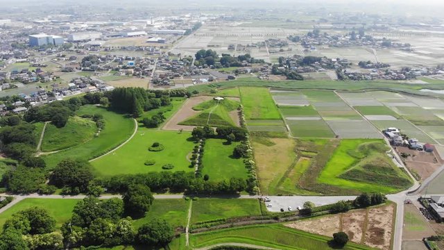 ドローン空撮　日本の古墳　埼玉古墳群