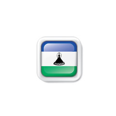 Lesotho flag, vector illustration on a white background