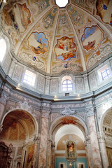 Obraz premium Livorno, Italy, Church Of St. Catherine Of Siena. Interior. (2013) In the Nova Venezia quarter of Livorno is the Church of St. Catherine of Siena. Its construction began in 1720. 