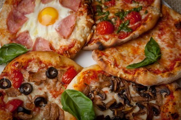 As far as types of pizza, lying on one plate