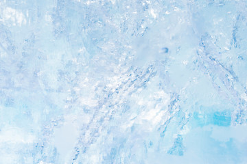 The texture of the ice. The frozen water.Winter background  