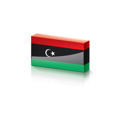 Libya flag, vector illustration on a white background