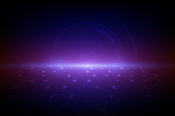 Money transfer. Global Currency. Stock Exchange. Stock vector illustration.