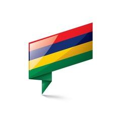Mauritius flag, vector illustration on a white background