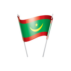 Mauritius flag, vector illustration on a white background