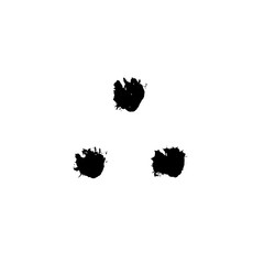 Hand drawn ink dot and spot. Vector illustration on white backgr