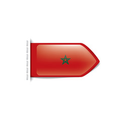 Morocco flag, vector illustration on a white background