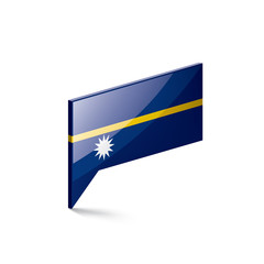 Nauru flag, vector illustration on a white background