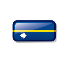 Nauru flag, vector illustration on a white background