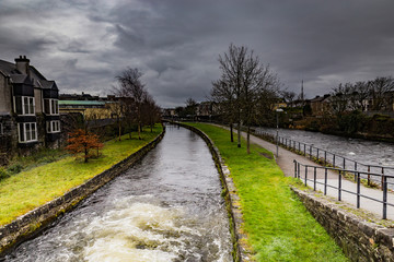 Fototapeta premium walking path along the river