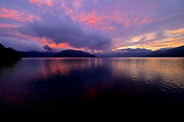 中禅寺湖の夕焼け情景＠奥日光　栃木