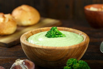 cream soup in a plate