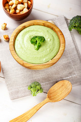 cream soup on the table