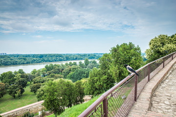 Fototapeta na wymiar Danube river near Belgrade fortress