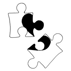 ink illustration of puzzle