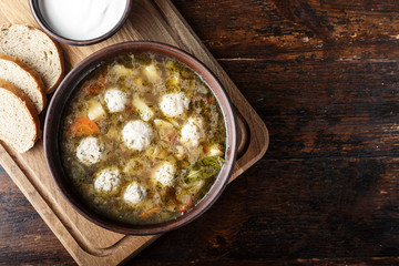 meatball soup homemade food