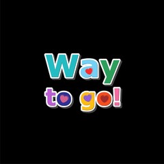 Way to go icon or logo on dark background