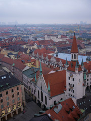 Obraz premium Marienplatz panoramic view from above, Munich, Germany