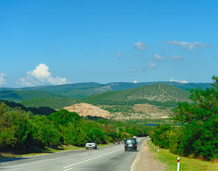 Mountain road in the vicinity of Sevastopol
