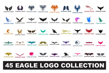 45 eagle logo collection