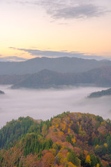 Fototapeta na wymiar sea of clouds in Japan