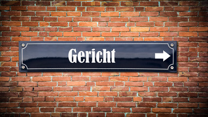 Fototapeta premium Schild 404 - Gericht