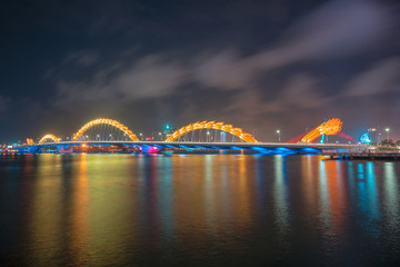 Dragon Bridge at night - Danang - Vietnam