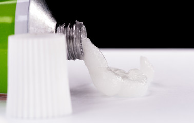 Gel or ointment for external use slightly squeezed out of a tube