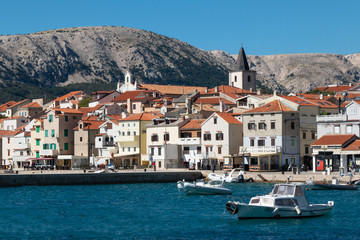 Fototapeta na wymiar Blick auf Baska in Kroatien Insel Krk