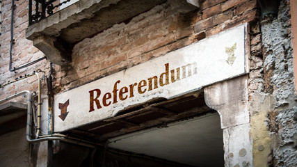 Fototapeta premium Schild 383 - Referendum