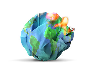 Global warming concept 3D illustration