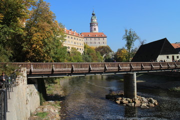 Český Krumlov castle over Vltava river, Czech republic