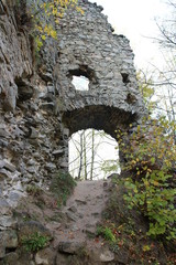 Ruins of Starhrad castle in Žilina region, Slovakia