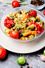 Baked vegetable salad