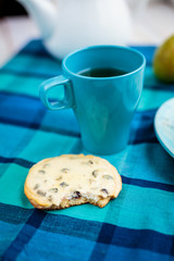 Cheesecakes with cottage cheese and raisins