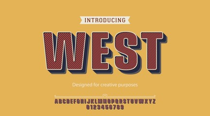 West typeface.For labels and different type designs