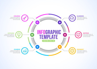 Beautiful business infographic presentation template design vector.