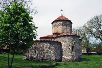 Fototapeta na wymiar The ancient church Dzveli Gavazi in Kakheti, Georgia