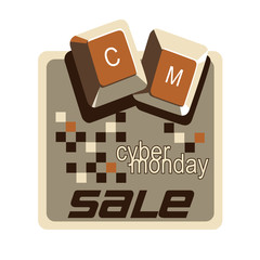 cyber monday sale modern icon vector