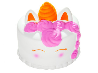 toy in the form of a cupcake on a white isolated background