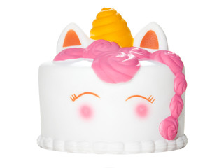 toy in the form of a cupcake on a white isolated background